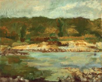 Nutzi Acontz : Landscape with river